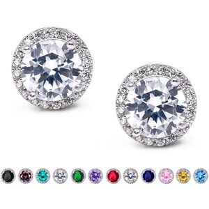 Cubic Zirconium Stud Earrings